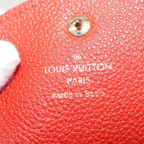 LOUIS VUITTON Monogram Empreinte Portefeuille Curieuse Red M60300 Auth bs29504 - Picture 12 of 16